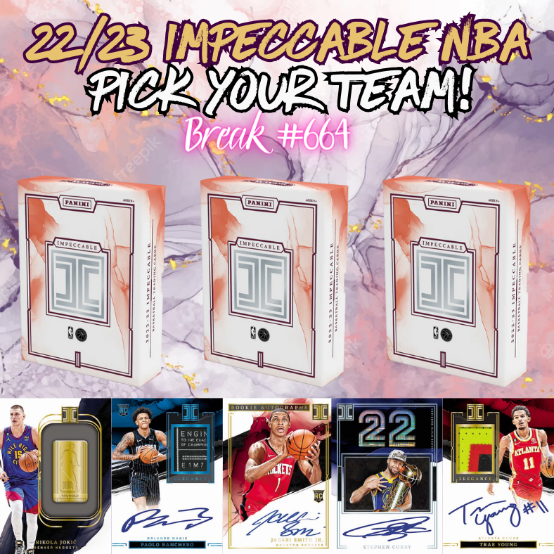 Break 664 - NBA 22/23 Impeccable FULL CASE - Pick Your Team!