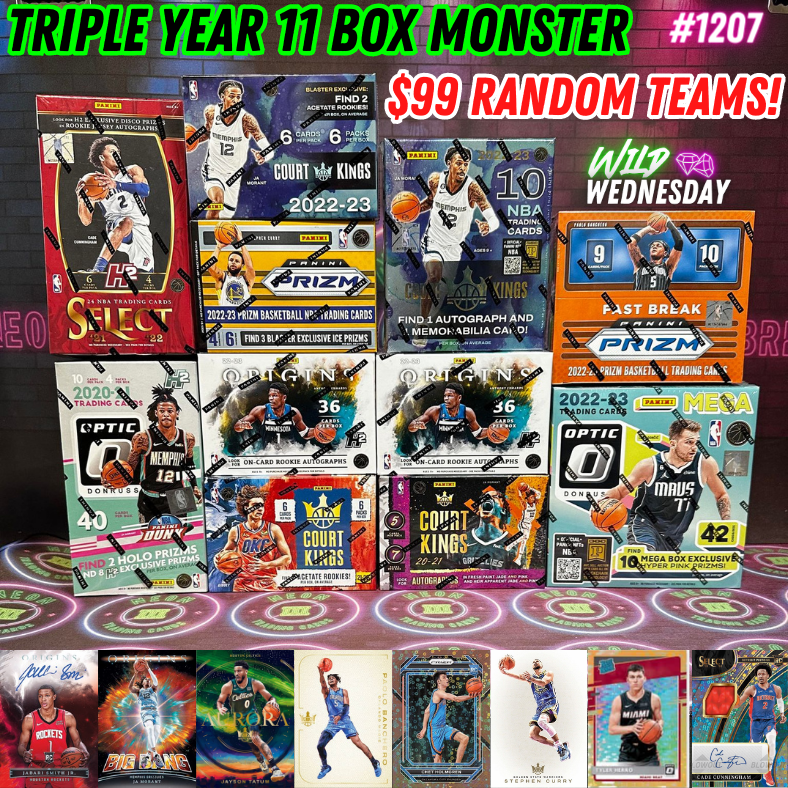 Break 1207 - NBA Triple Year 11 Box Monster Mixer - $99 Random Teams!