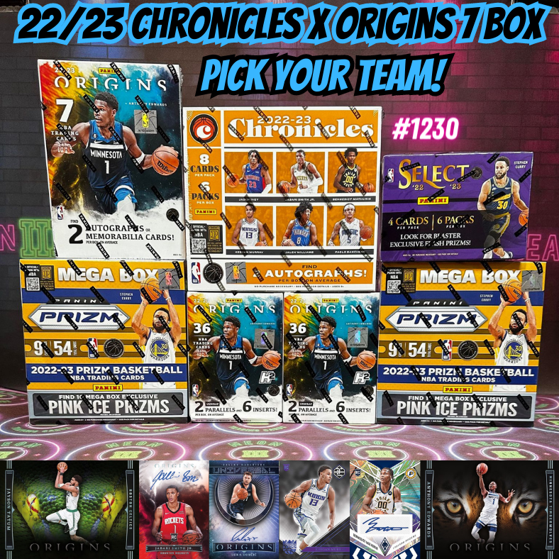 Break 1230 - NBA 22/23 Chronicles x Origins 7 Box Mixer - Pick Your Team!
