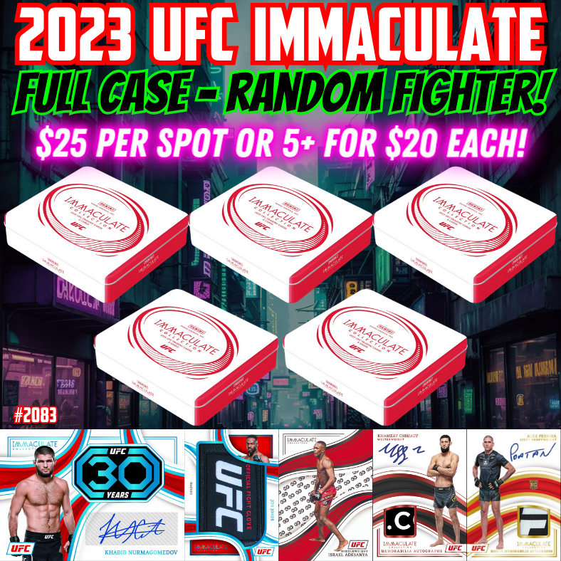Break 2083 - NEW RELEASE - 2023 Panini Immaculate UFC - FULL CASE - Random Fighter!