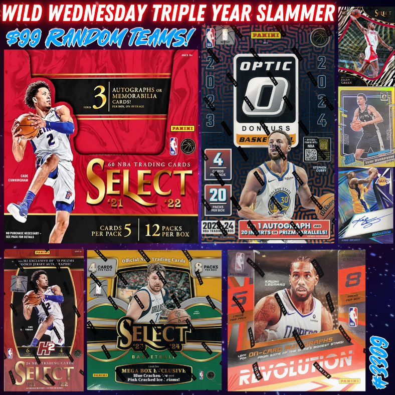 Break 3309 - NBA Triple Year WILD Wednesday Slammer - $99 Random Teams!