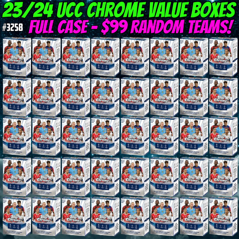 Break 3258 - 23/24 Topps UEFA Club Comp Chrome Value Box - FULL CASE - 40 Boxes - Random Teams!