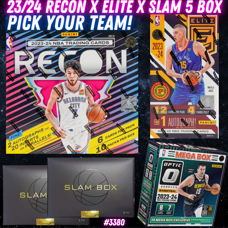 Break 3382 - NBA 23/24 Recon x Elite x Slam 5 Box Sunday Slammer - Pick Your Team!