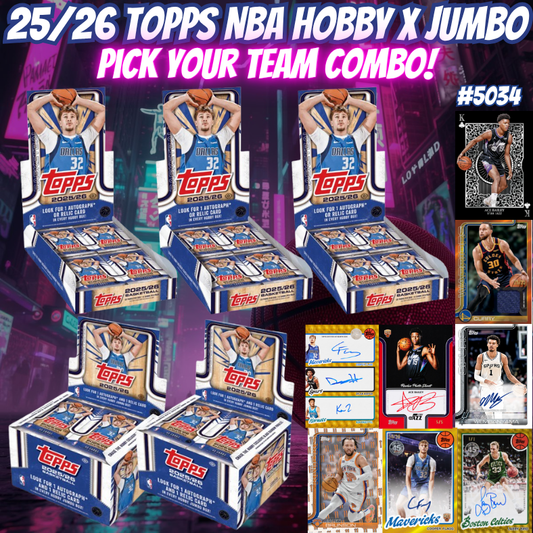 Break 5034 - 25/26 Topps NBA TRIPLE Hobby x DOUBLE Jumbo - Pick Your Team Combo!