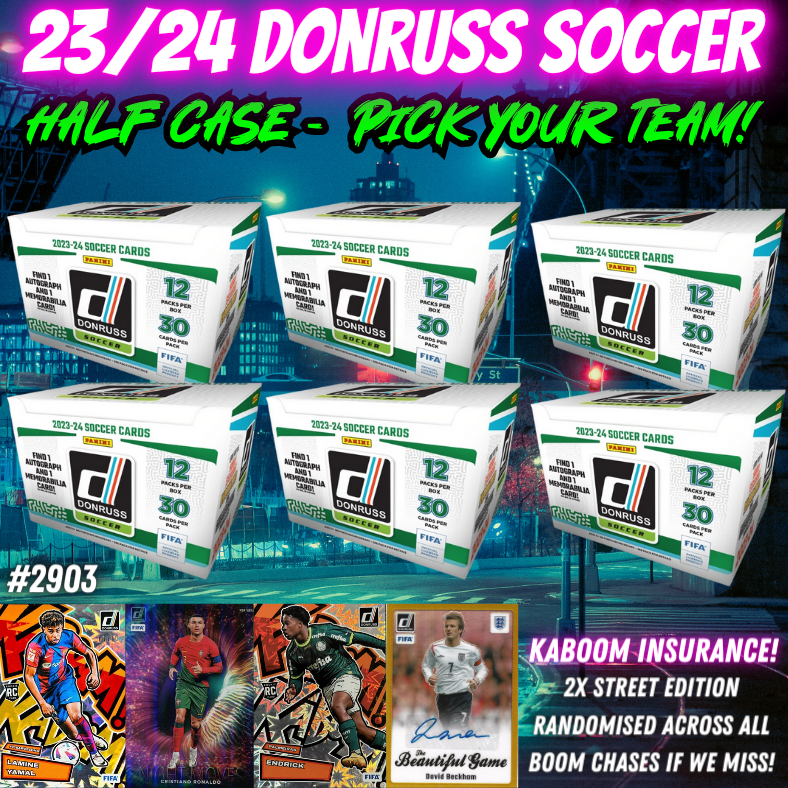 Break 2903 - 23/24 Donruss Soccer Hobby - Half Case - Pick Your Team