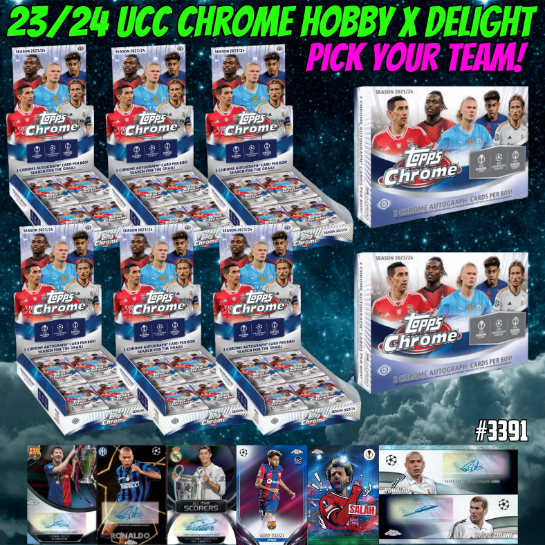 Break 3391 - 23/24 Topps UCC Chrome Hobby Half Case x Breaker's Delight - Pick Your Team/Player!