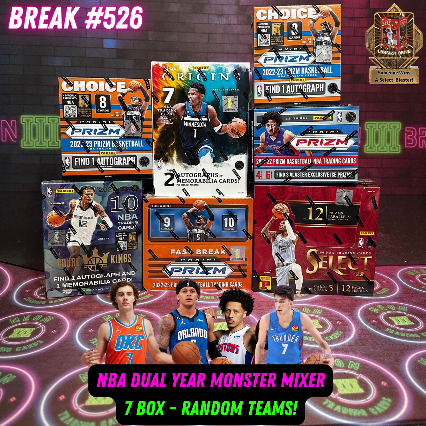 Break 526 - NBA Dual Year 7 Box Mega Mixer - Random Teams!
