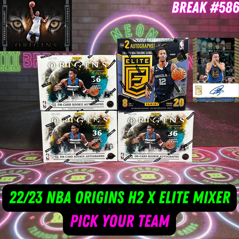 Break 586 - NBA 22/23 Origins H2 Triple ft Elite Hobby - Pick Your Team