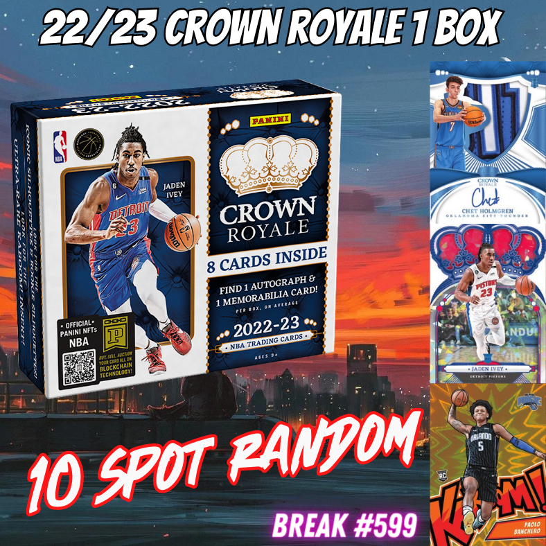 Break 599 - Crown Royale Hobby 1 Box - 10 Spot Random Teams!