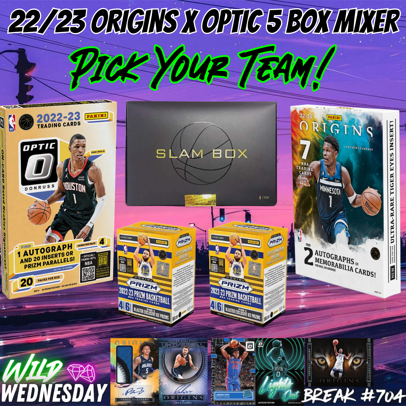 Break 704 - NBA 22/23 Origins x Optic x Slam Box 5 Box Mixer - Pick Your Team!