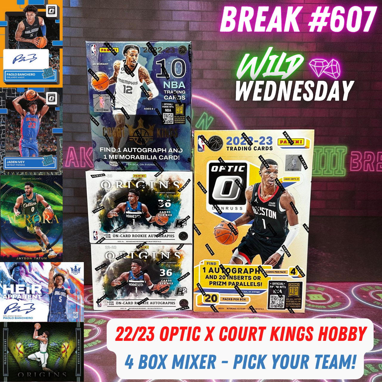 Break 607 - NBA 22/23 Optic x Court Kings 4 Box Mixer - Pick Your Team!