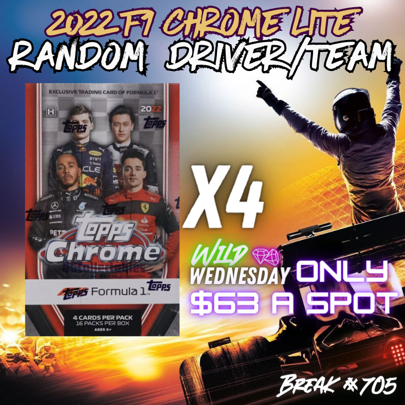 Break 705 - 2022 F1 Chrome Lite - 4 Box Random Driver/Team!