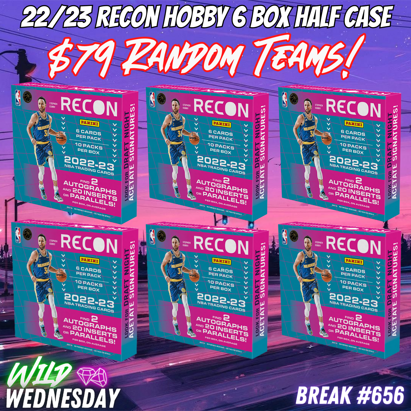 Break 656 - NBA 22/23 Recon Hobby HALF CASE - Random Teams!