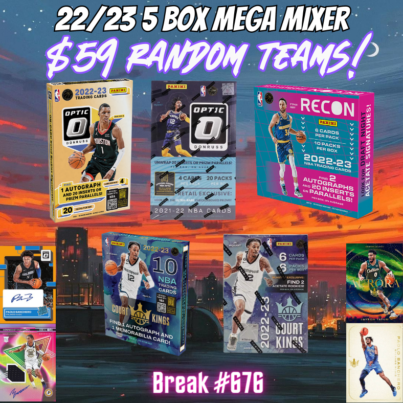 Break 676 - NBA 22/23 5 Box Mega Mixer - $59 Random Teams!