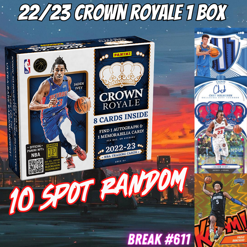 Break 611 - Crown Royale Hobby 1 Box - 10 Spot Random Teams