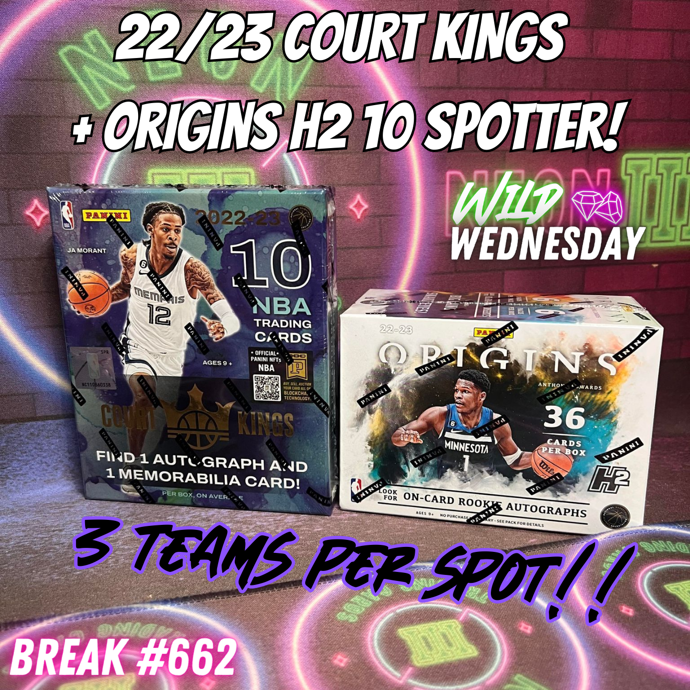 Break 662 - 22/23 Court Kings x Origins 10 Spotter - 3 Teams Per Spot!