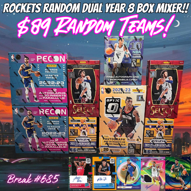 Break 685 - Rocket's Random Dual Year 8 Box Mixer - $89 Random Teams!