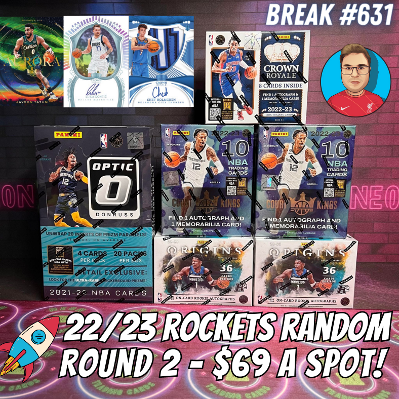 Break 631 - NBA Rocket's Random Round 2 - 22/23 Crown Royale x Court Kings x Origins H2 - 6 Box - Random Teams!