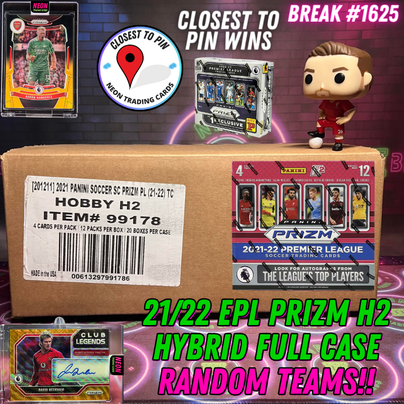Break 1625 - 21/22 EPL Prizm H2 Hybrid - Full Case - Random Team!