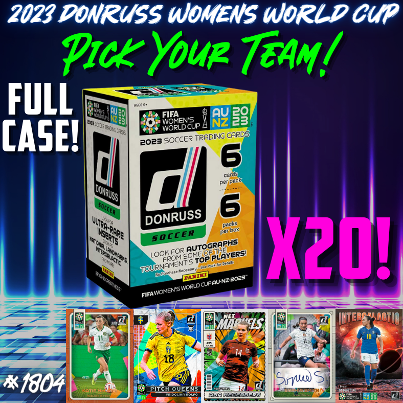 Break 1804 - 2023 Panini Donruss Women's World Cup - Retail Blasters - Full Case - Pick Your Team