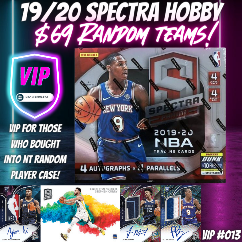 VIP Break #013 - NBA 19/20 Spectra Hobby - $69 Random Teams!
