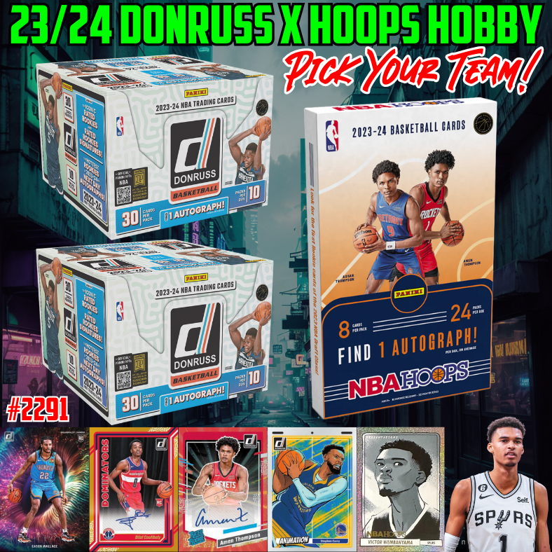 Break 2291 - NBA 23/24 Donruss x Hoops Hobby 3 Box - Pick Your Team!