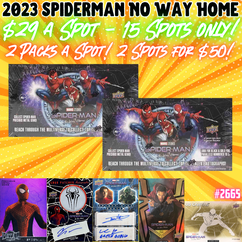 Break 2665 - 2023 Spider-Man No Way Home 2 Box - Double Random Pack Break