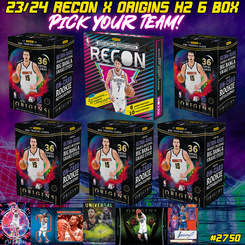 Break 2750 - 23/24 NBA Recon x Origins H2 - 6 Box - Pick Your Team!