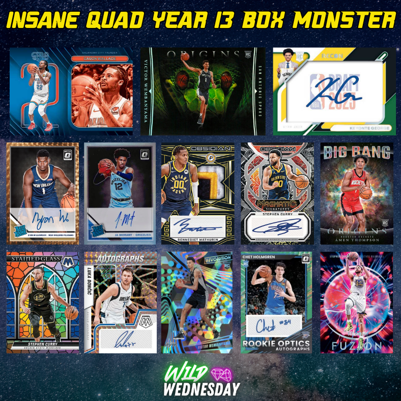 Break 2762 - INSANE NBA Quad Year 13 Box Monster Mashup - $179 Random Teams!
