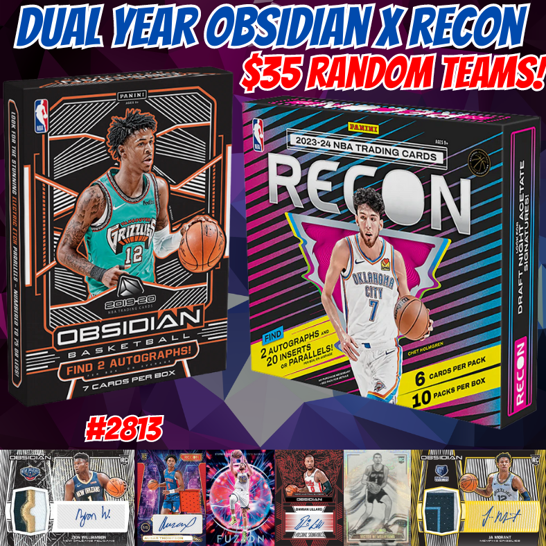 Break 2813 - NBA Dual Yer Obsidian x Recon Hobby - $35 Random Teams!