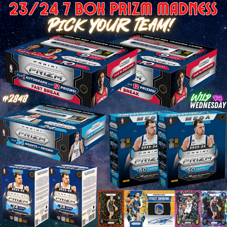 Break 2848 - NBA 23/24 Prizm Fast Break 7 Box Prizm Madness - Pick Your Team!