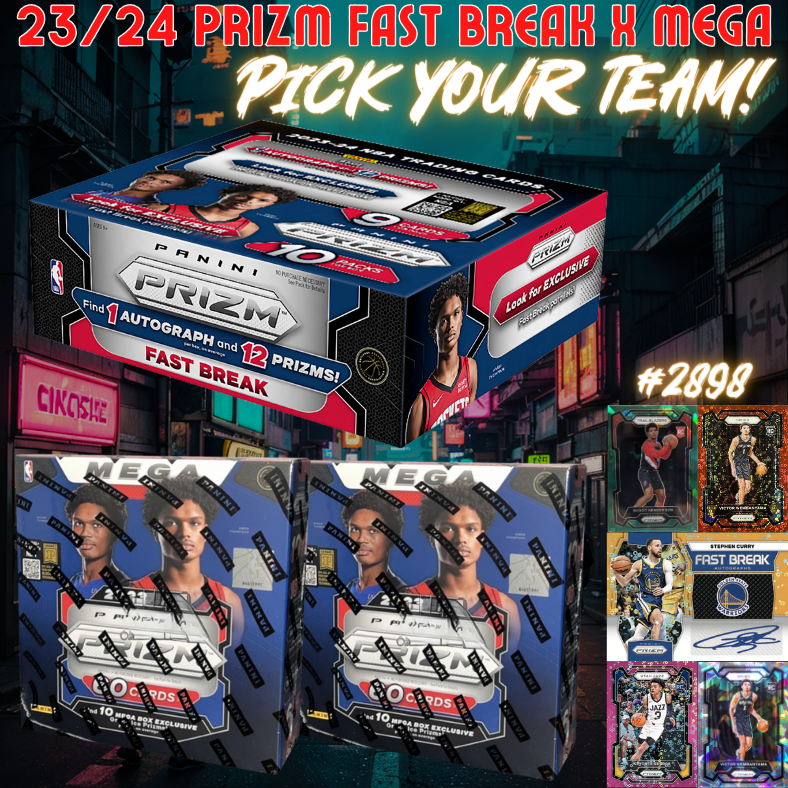 Break 2898 - NBA 23/24 Prizm Fast Break x Fanatics Mega 3 Box - Pick Your Team!
