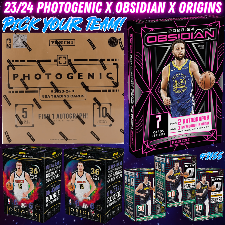 Break 3155 - NBA 23/24 Photogenic x Obsidian x Origins 7 Box - Pick Your Team!