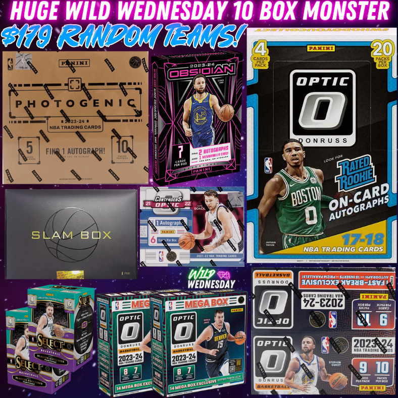 Break 3174 - NBA Triple Year Optic x Photogenic x Obsidian 10 Box Monster - $179 Random Teams!