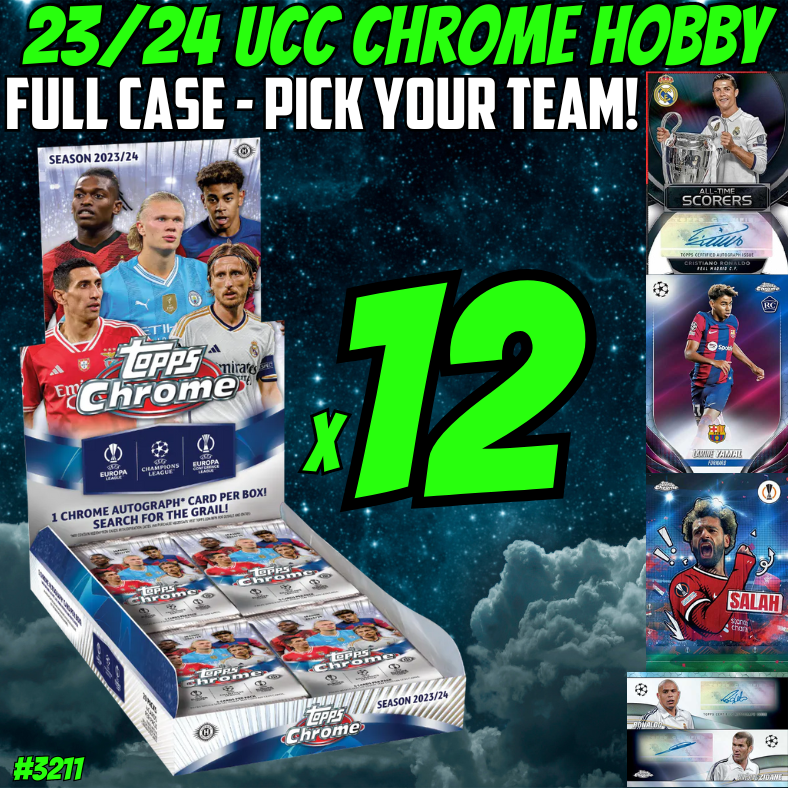 Break 3211 - 23/24 Topps UEFA Club Comp. Chrome Hobby - Full Case - Pick Your Team - RELEASE DAY!