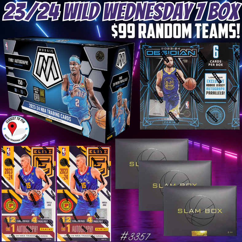 Break 3357 - NBA 23/24 WILD Wednesday 7 Box - $99 Random Teams!