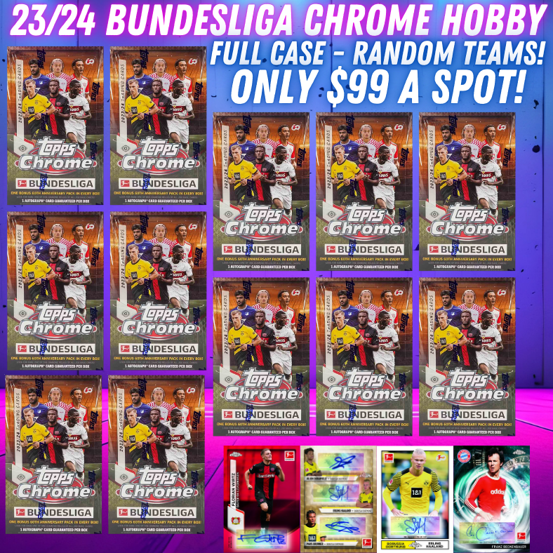 Break 3370 - 23/24 Bundesliga Chrome Hobby - FULL CASE - Random Teams!