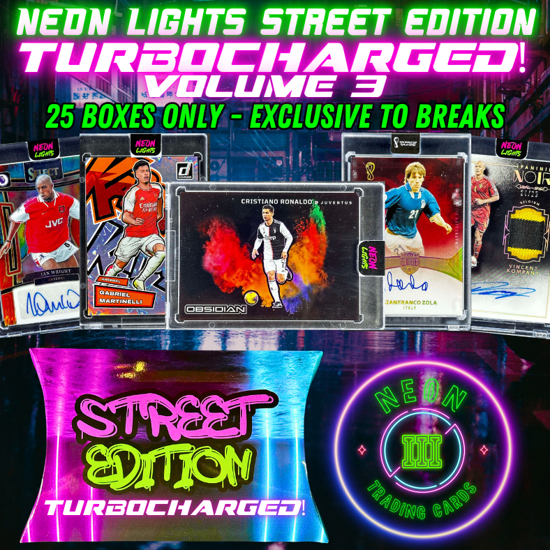 Break 3484 - 23/24 EPL Prizm Hobby x Neon Lights Street TURBOCHARGED Volume 3 - ROUND 3!