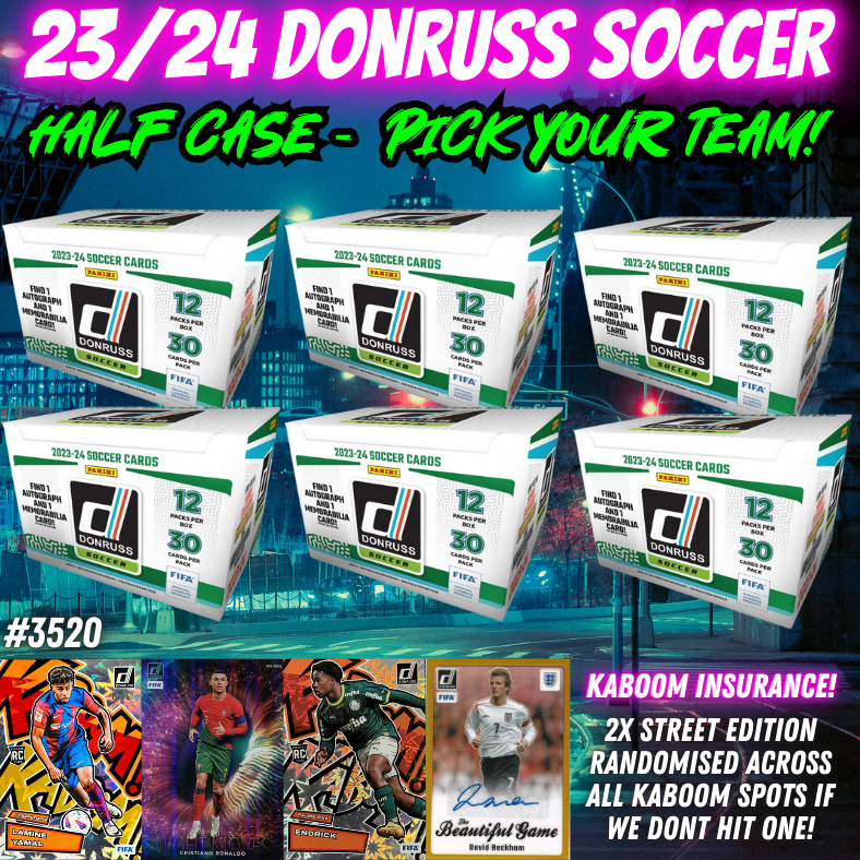 Break 3520 - 23/24 Donruss Soccer International - Hobby - Half Case - Pick Your Team!