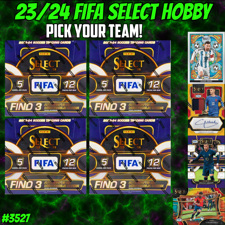Break 3527 - 23/24 FIFA Select Hobby - 4 Box - Pick Your Team!