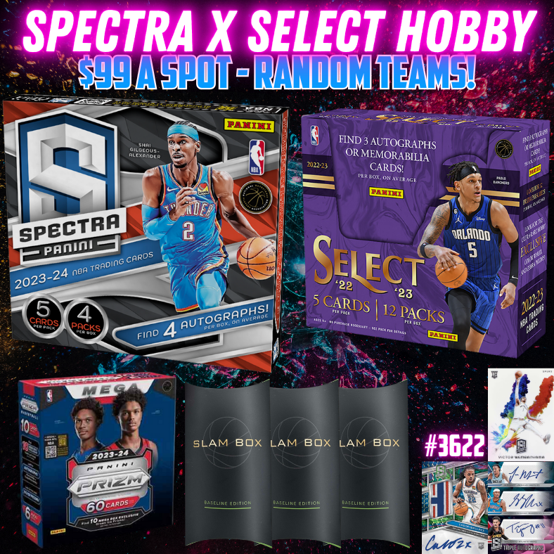 Break 3622 - 23/24 NBA Spectra x Select Hobby Mega Mixer - Random Teams!