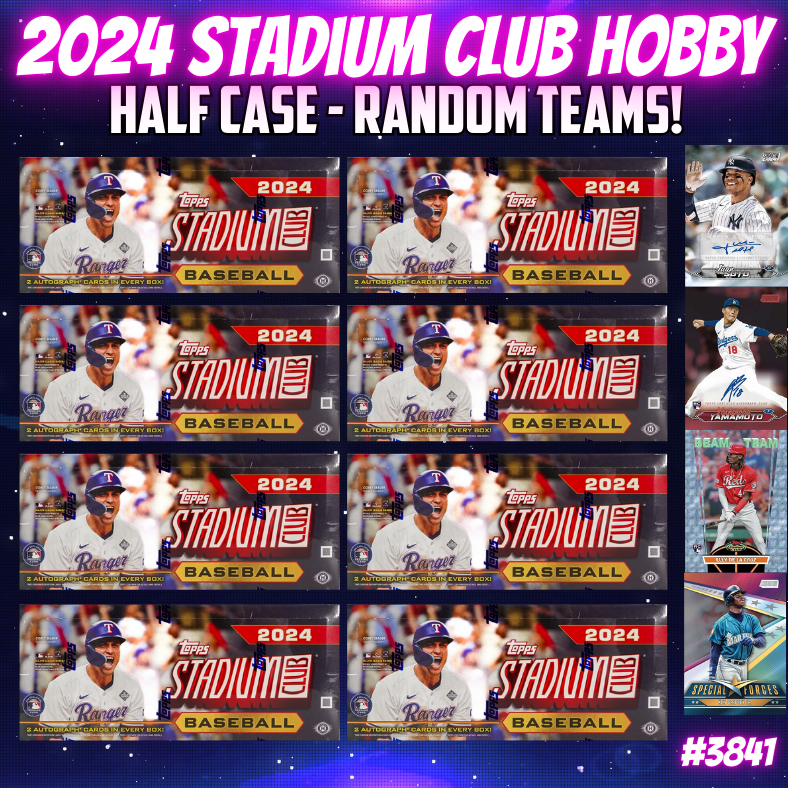 Break 3841 - 2024 MLB Stadium Club HOBBY - Half Case - Random Teams!