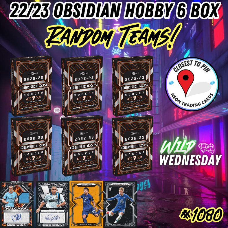 Break 1080 - 22/23 Obsidian Soccer Hobby 6 Box Half Case - $149 Random Teams!