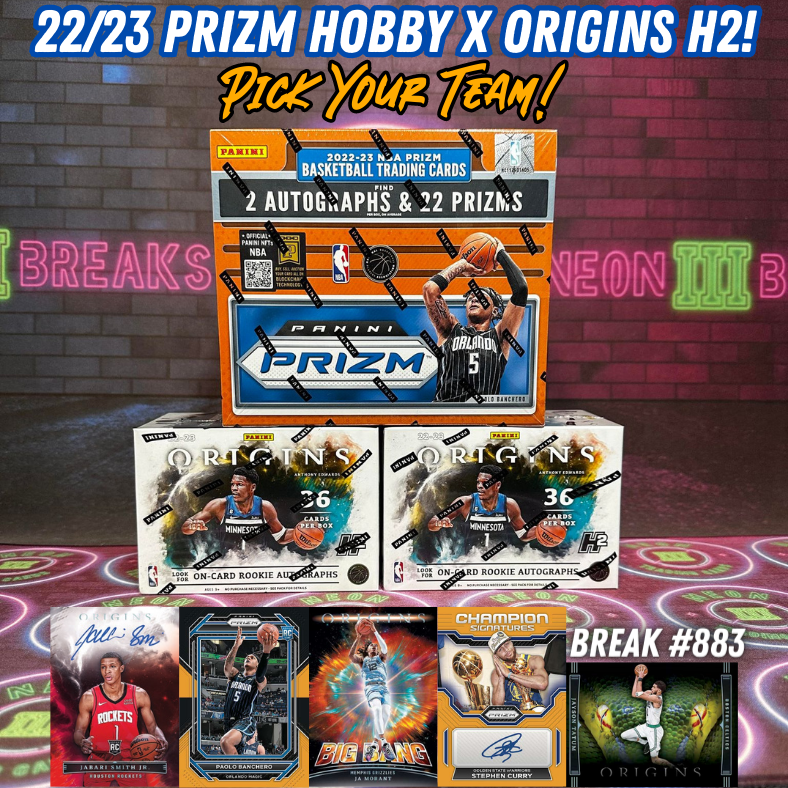 Break 883 - NBA 22/23 Prizm Hobby x Double Origins H2 - Pick Your Team!