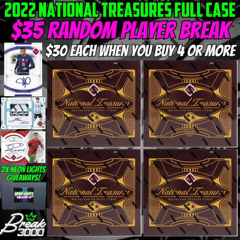 Break 3000 - 20222 National Treasures Road to Qatar FULL CASE - Random Player Break!