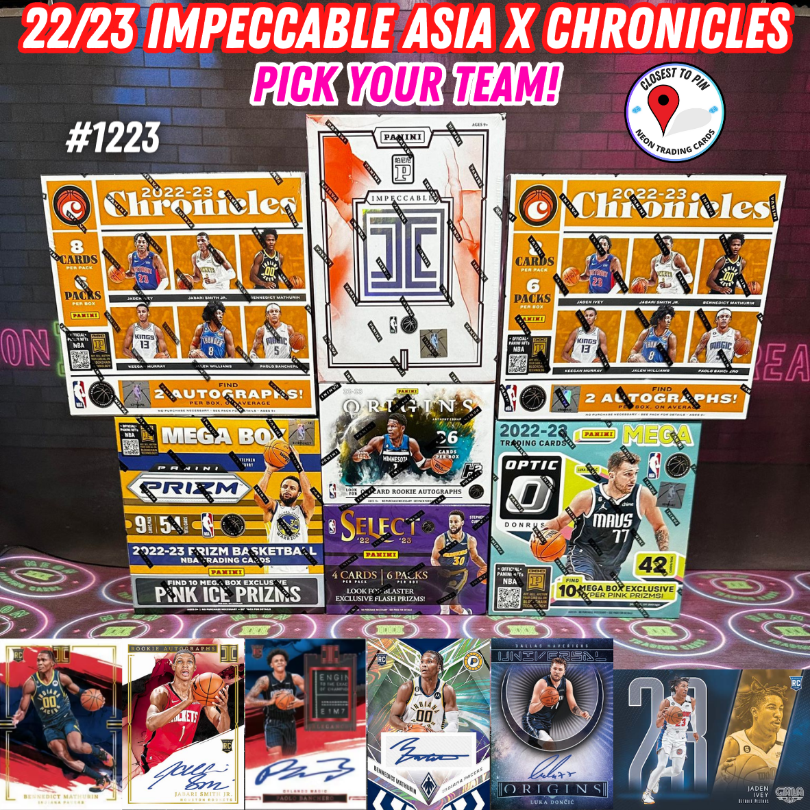 Break 1223 - NBA 22/23 Impeccable ASIA 7 Box Mixer - Pick Your Team!