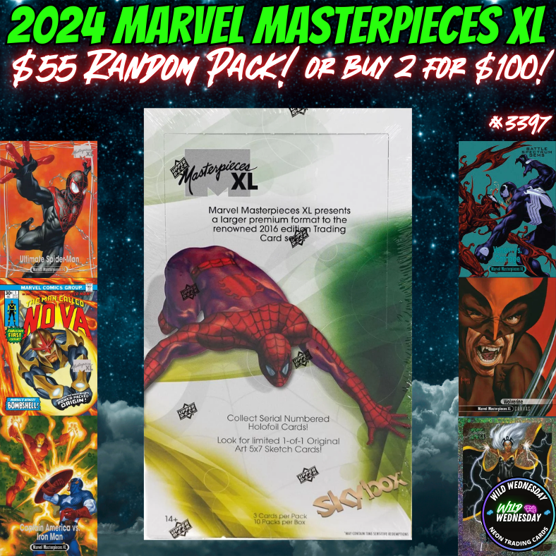 Break 3397 - 2024 Marvel Masterpieces XL - Random Pack Break!