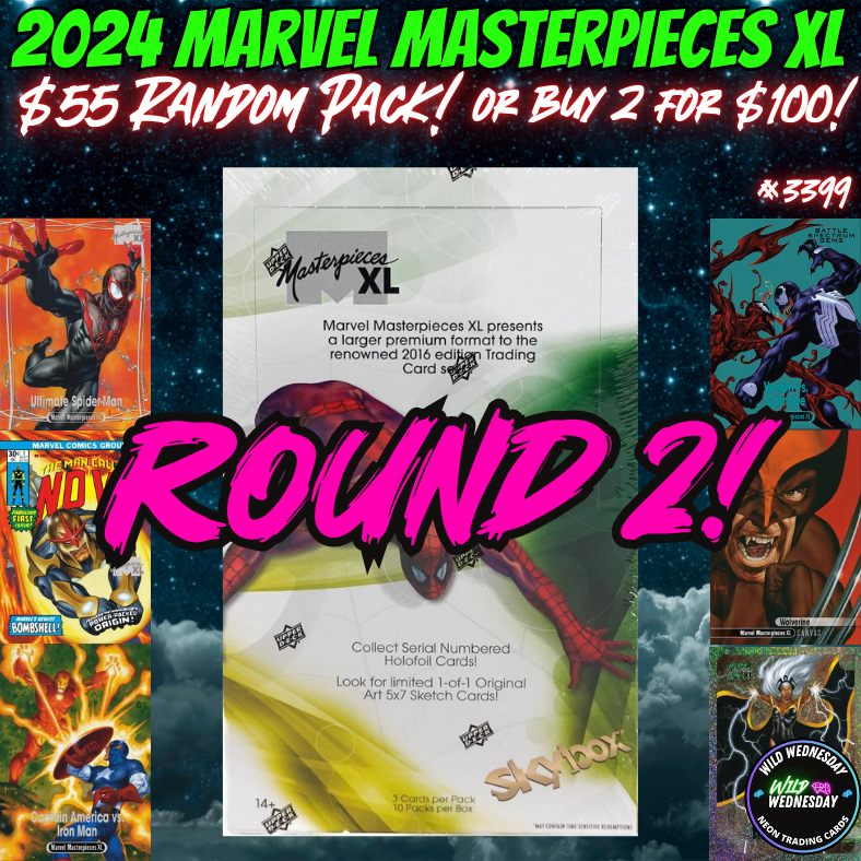 Break 3399 - 2024 Marvel Masterpieces XL - Random Pack Break ROUND 2!