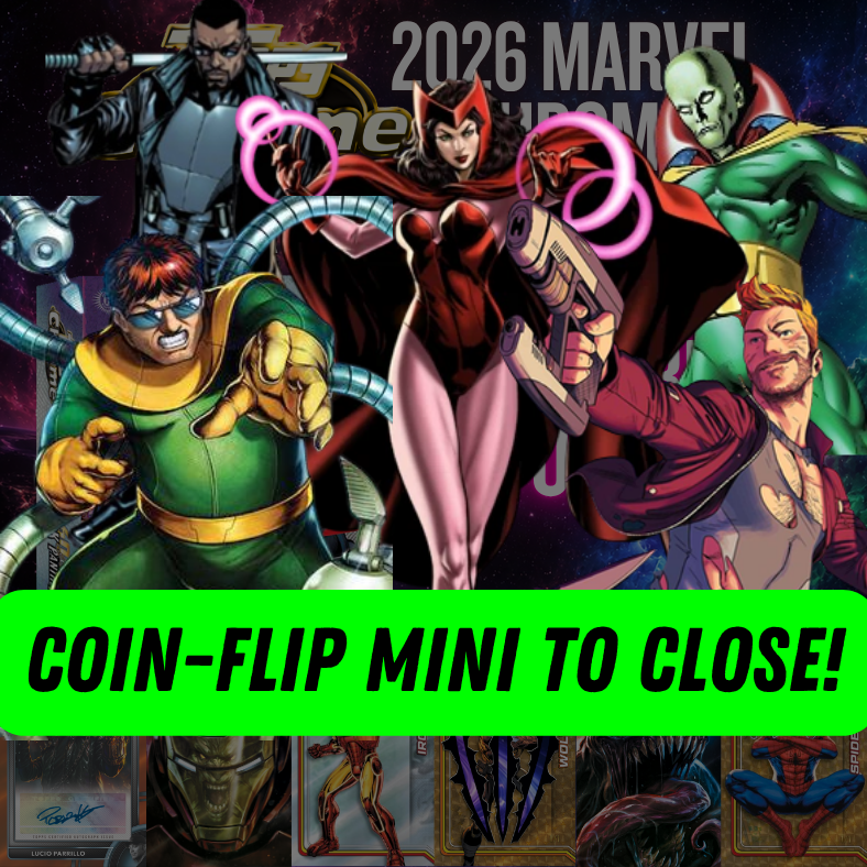 Coin-Flip Mini to CLOSE Break 5585 - 2026 Topps Marvel Chrome Hobby RELEASE DAY - FULL CASE - PYC!