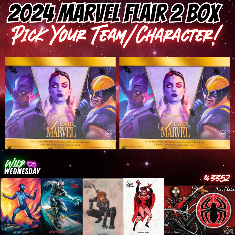 Break 3352 - 2024 Marvel Flair - 2 Box - Pick Your Character/Team!